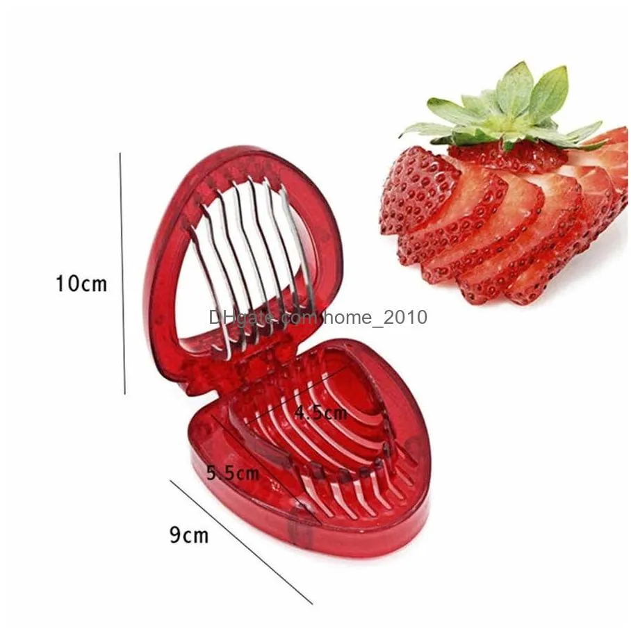 fast strawberry cutter slicer fruit carving tools salad berry cake decoration cutter kitchen gadgets and accessories