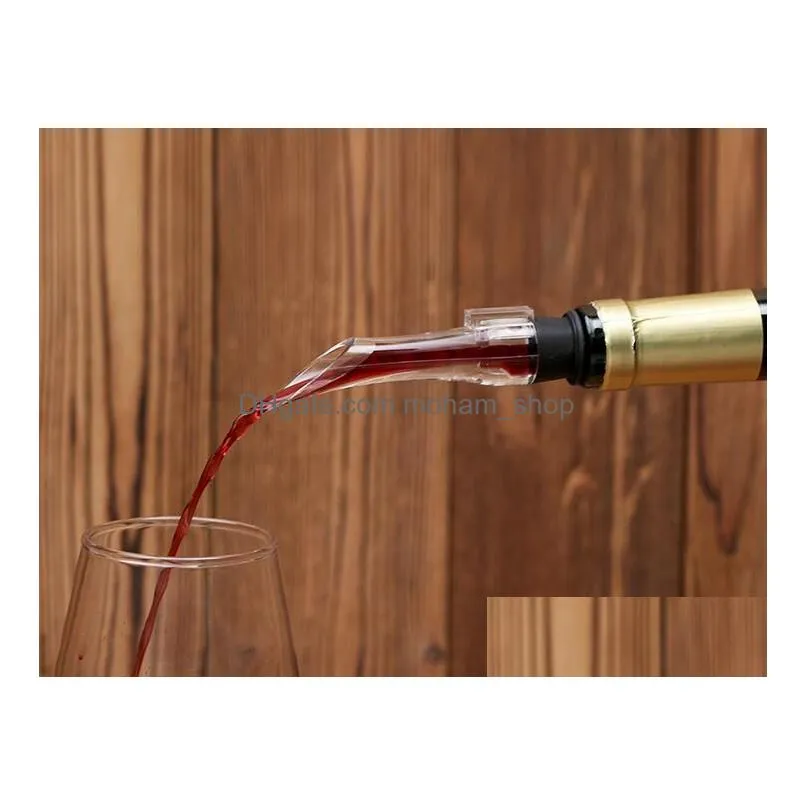  50pcs acrylic aerating pourer decanter wine aerator spout pourer portable wine accessories kd1