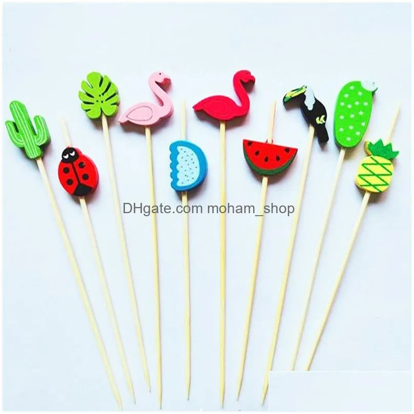 bar tools cocktail picks handmade natural bamboo toothpicks for drinks appetizer skewers sticks party supplies xbjk2204