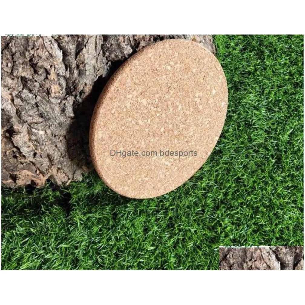 natural cork coaster heat resistant cup mat coffee tea drink wood placemat tableware kitchen decoration xb1