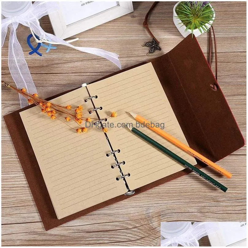 wholesale Vintage Leather Journal Notebook - Embossed Travelers Pu Leather  Journals Refillable 2024 Retro Spiral Diary Sketchbook for Men Women 