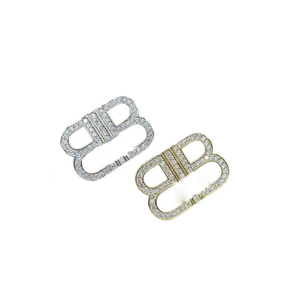 2color gold silver brooches luxury brand designer letters brooches famous double letter pins rhinestone suit pin jewelry accessories