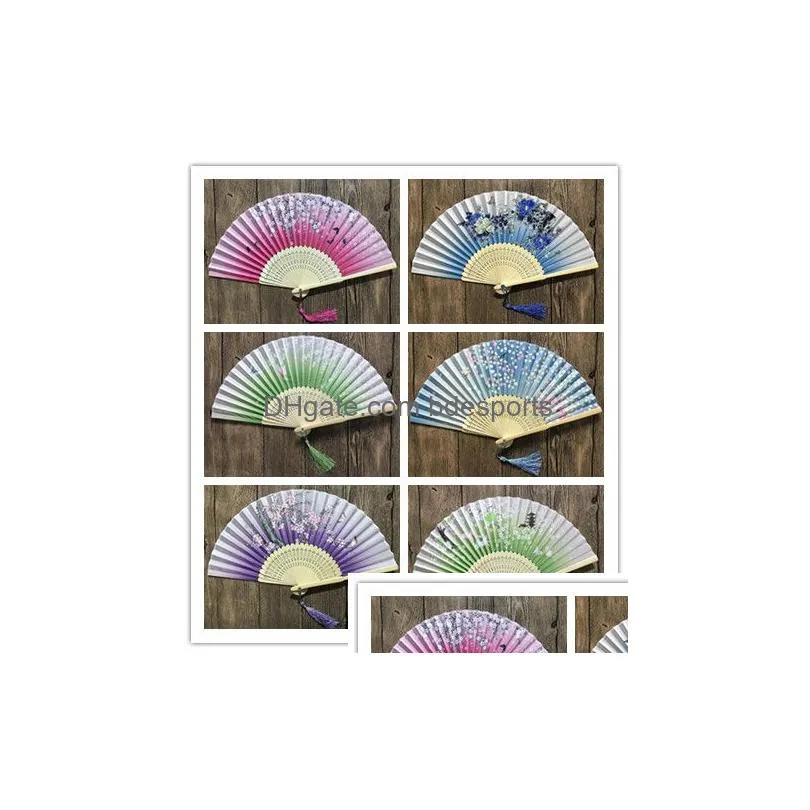 chinese japanese folding fan sakura cherry blossom pocket hand fan summer art craft gift