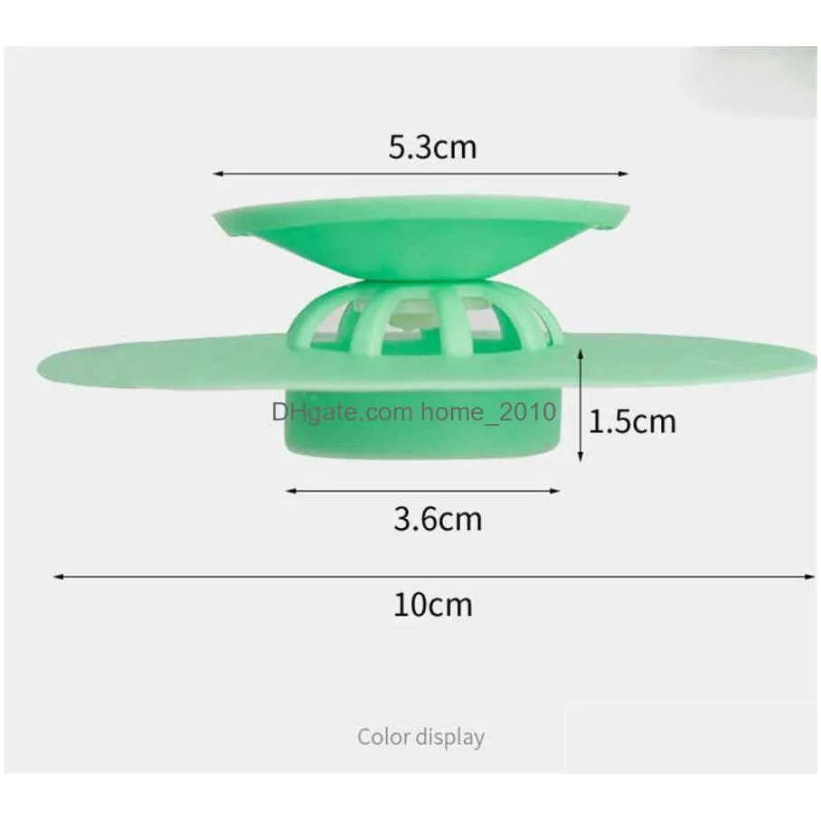 strainers silicone flying saucer floor drain kitchen push-type bathroom sink anti-clogging plastic anti-odor closed sink filter cover