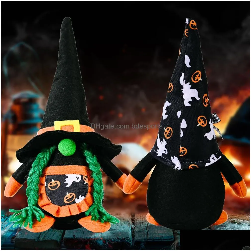 party supplies halloween decoration plush gnomes faceless doll ornaments for home shopping mall window xbjk2107