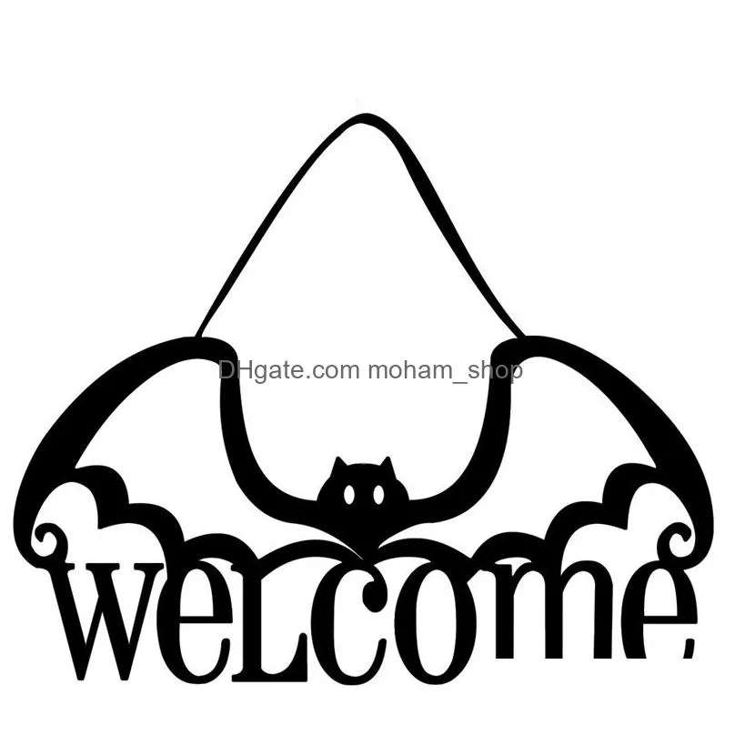halloween hanging sign door witch signs non-woven props house letter card heloween party decor supplies jk2009xb