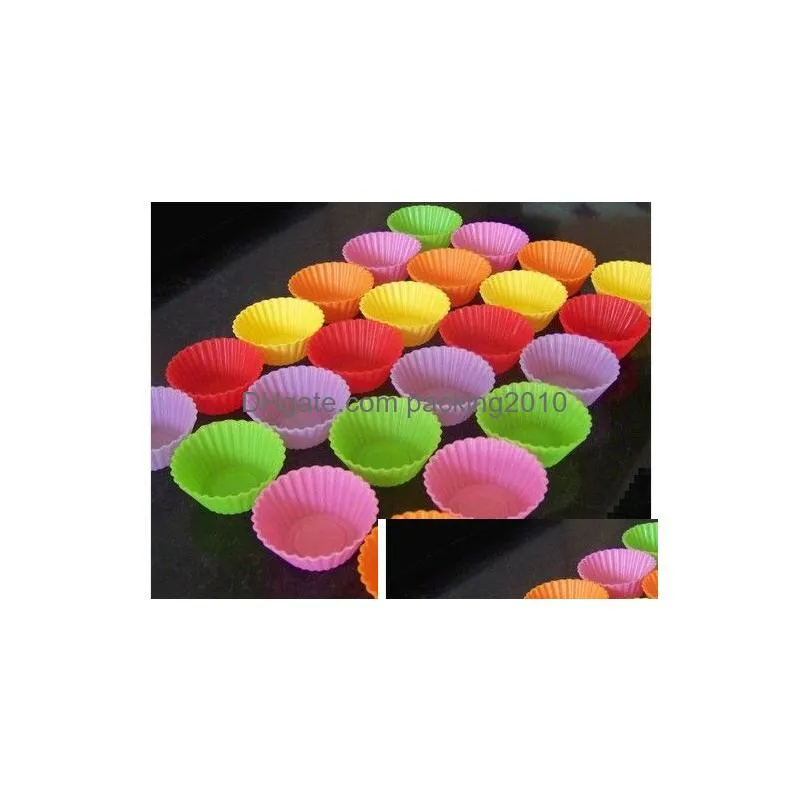 7cm silica gel liners baking mold silicone muffin cup baking cups cake cups cupcake kd1