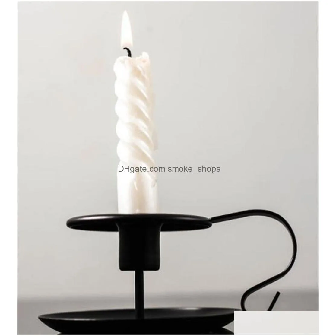 iron taper candle holder black candlestick holders insense stands wedding dinning party decorations