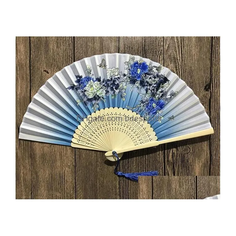 chinese japanese folding fan sakura cherry blossom pocket hand fan summer art craft gift