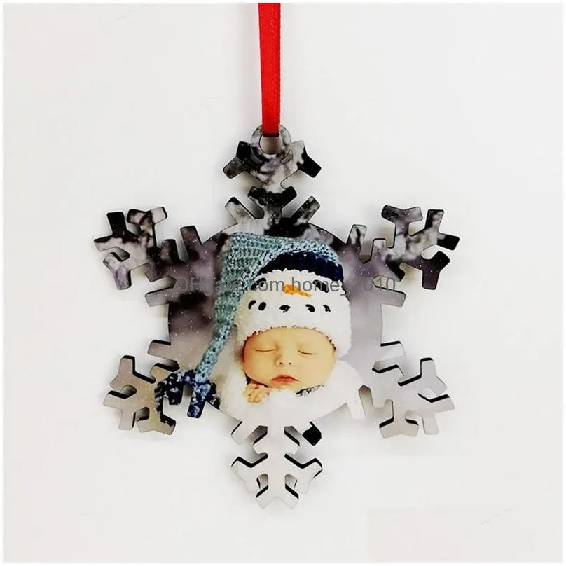 sublimation wooden snowflake ornaments diy blank christmas hanging pendant small gifts handmade decoration xmas tree pendant crafts