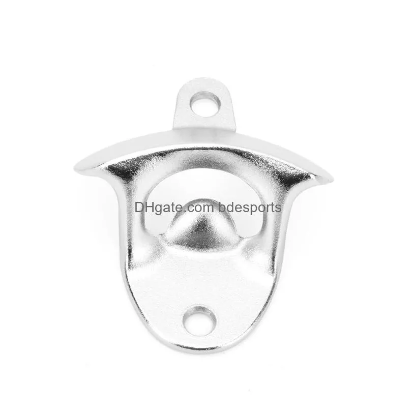 fashion hot stainless steel wall mount bar beer soda glass cap bottle opener kitchen tool kd1