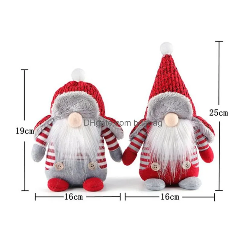 christmas plush handmade gnomes elf doll window home table decor xmas ornament year natal navidad gift jk2011x5