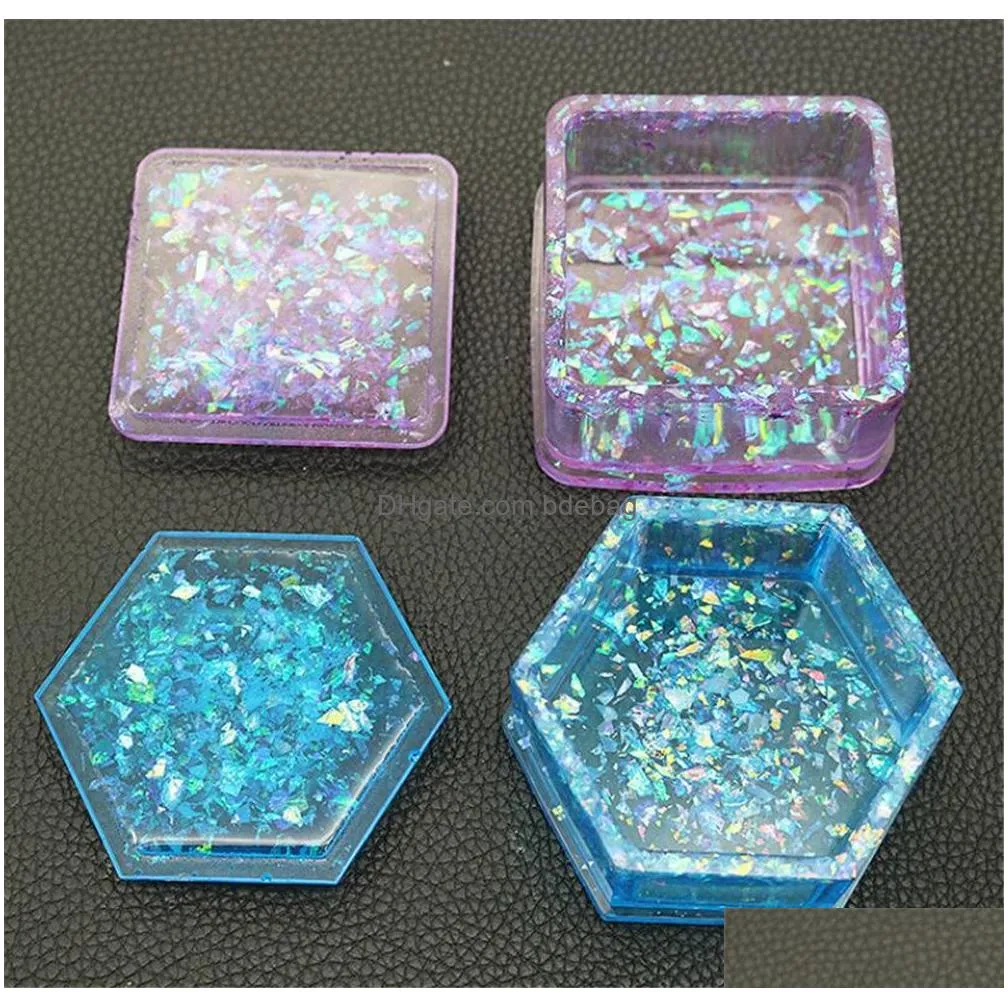 box resin outivity jewelry box molds hexagon epoxy silicone resin mold storage box mould for making resin crafts xb1
