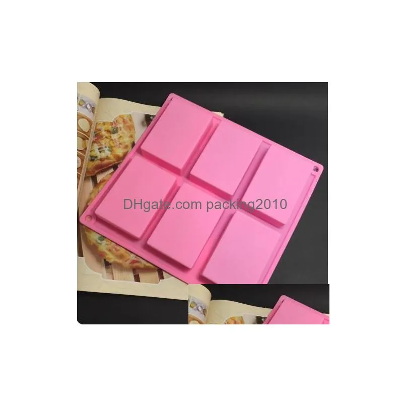 8x5.5x2.5cm square silicone baking mould cake pan molds handmade biscuit soap mold kd18