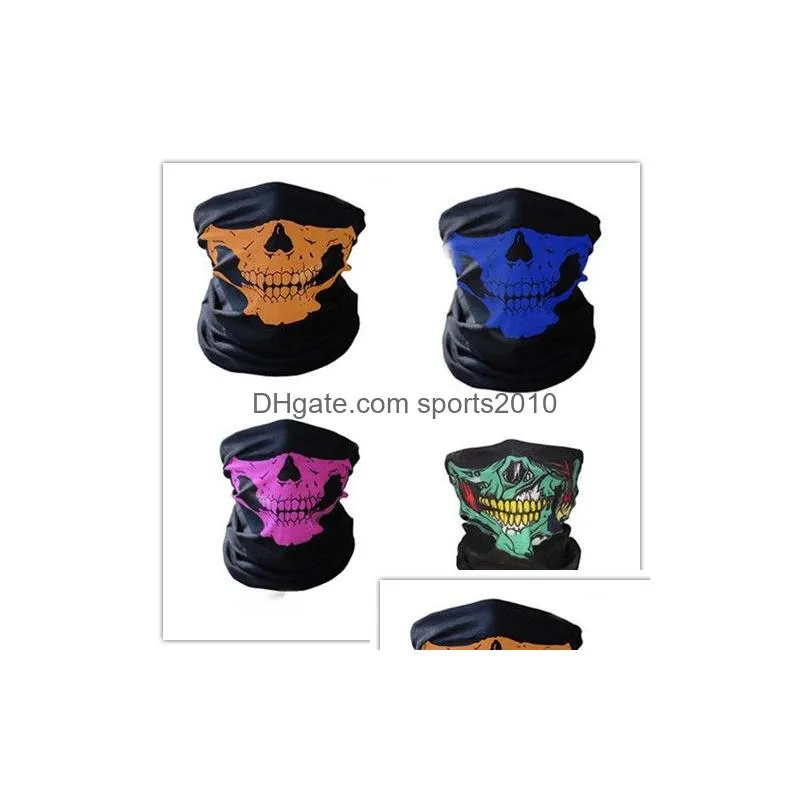 hot festive halloween scary mask festival skull masks skeleton outdoor motorcycle bicycle multi masks scarf half face mask cap neck ghost