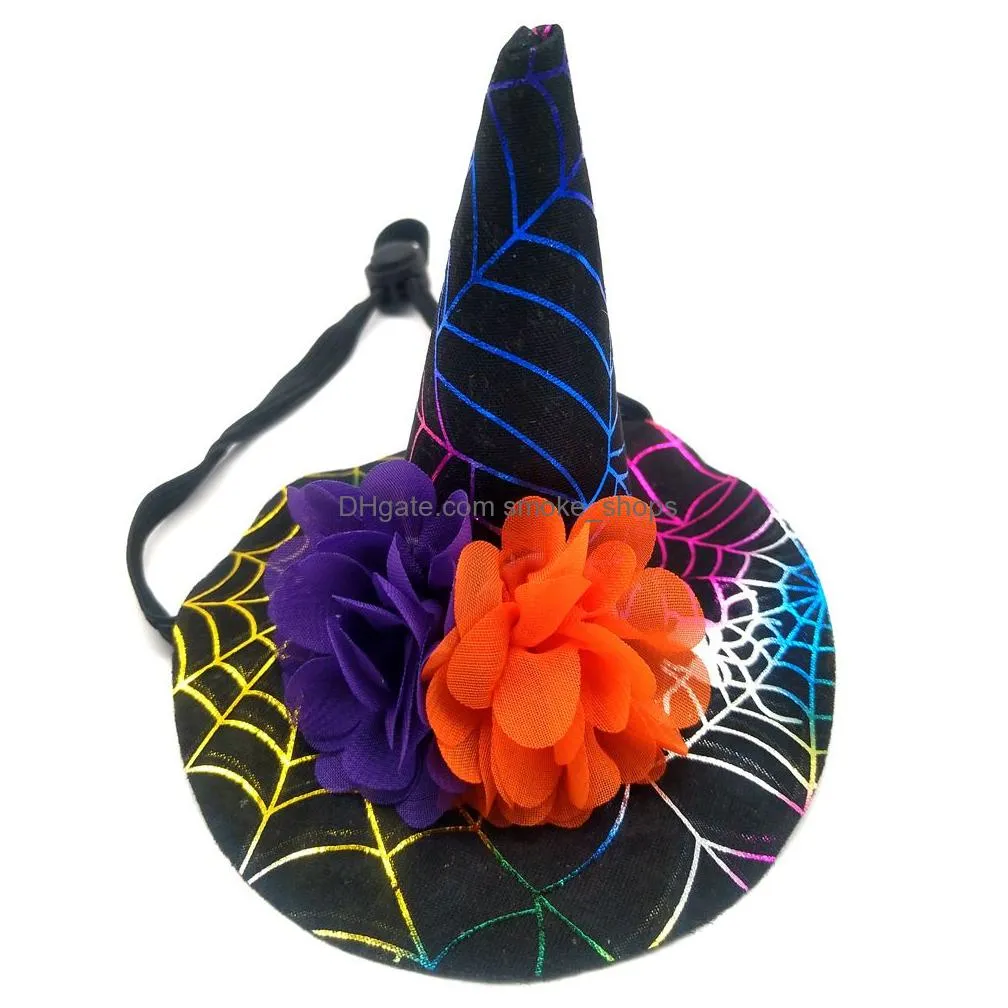 dog apparel halloween pet hats with pumpkin bat owl ornaments cat dogs caps costume party puppy kitty head decoration xbjk2109