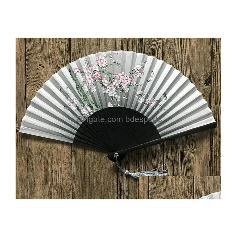 chinese japanese folding fan sakura cherry blossom pocket hand fan summer art craft gift