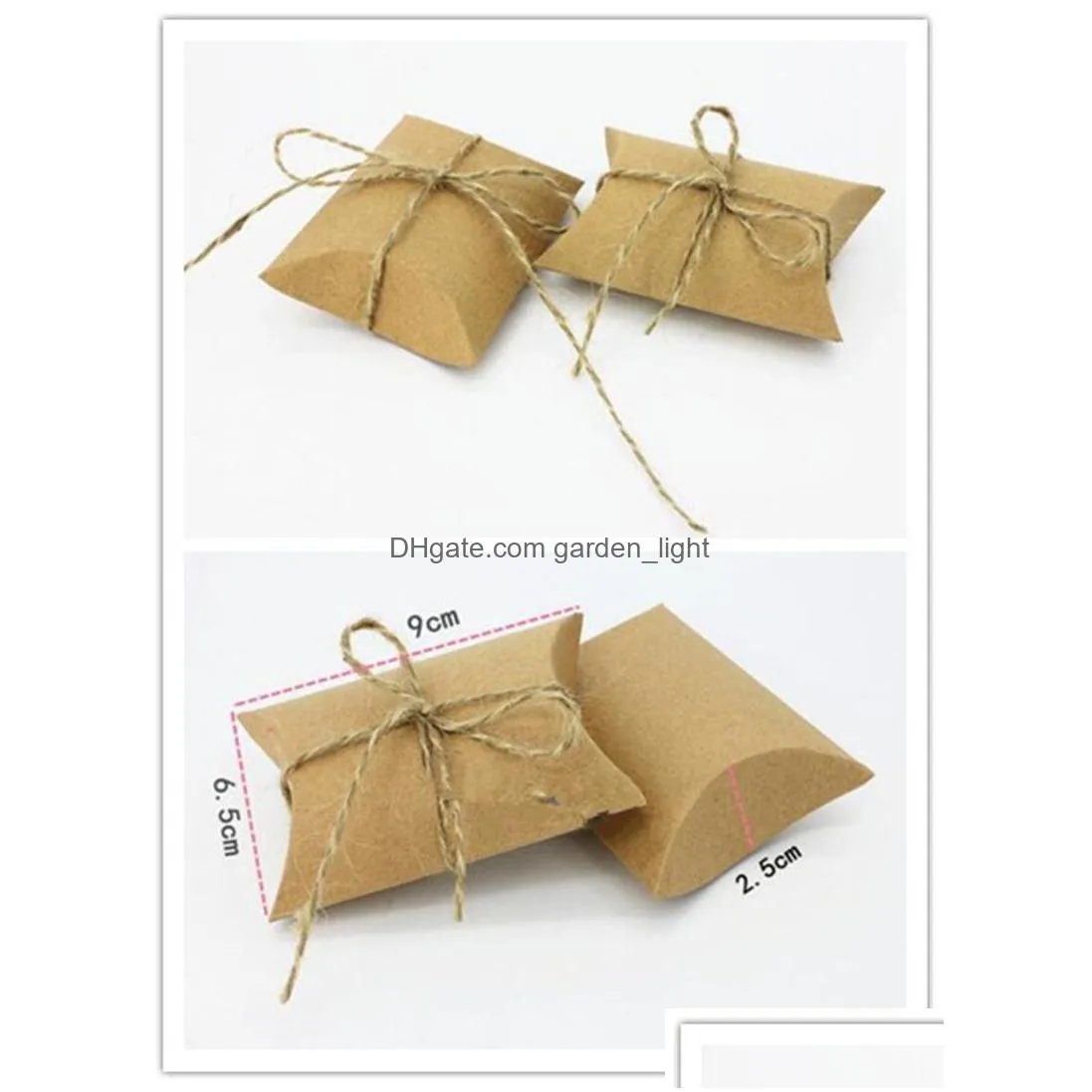  event cute kraft paper pillow favor gift box wedding party favour gift candy boxes paper gift box bags supply