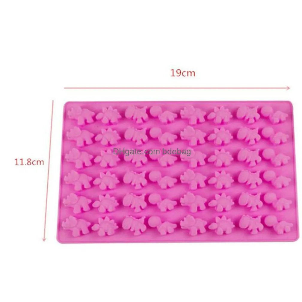 48 cavity silicone dinosaur mold chocolate gummy cake candy ice cube tray mold cake baking decorating tools xb1