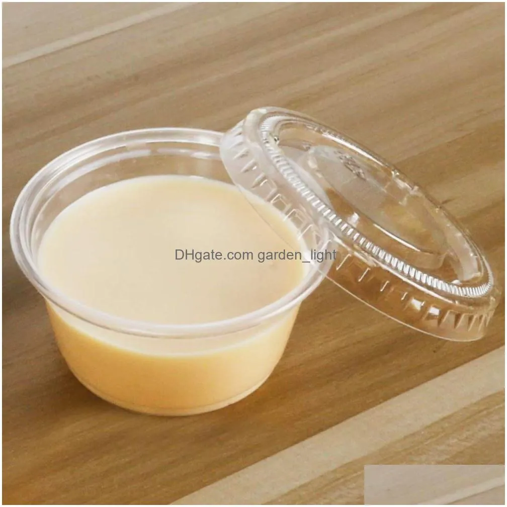 1oz disposable plastic jello s cups with lids souffle portion container 1 ouncec clear box xb1