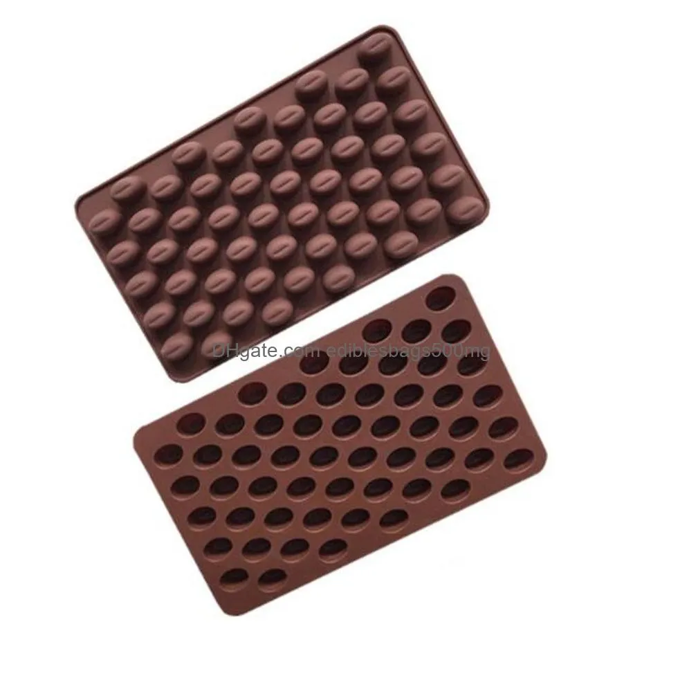  home dining high quality silicone mini coffee beans chocolate mold candy mold handmade cake decoration mould kd1