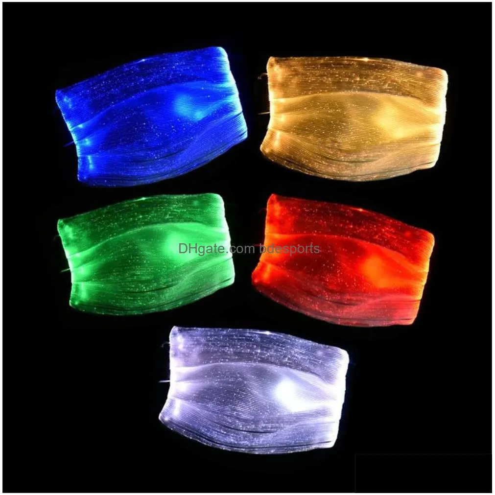 7 colors luminous led face masks for christmas party festival masquerade rave mask fashion glowing mask with filter