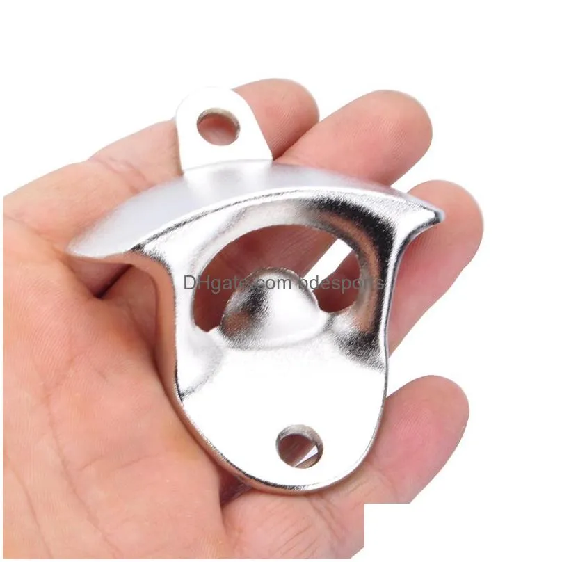 fashion hot stainless steel wall mount bar beer soda glass cap bottle opener kitchen tool kd1