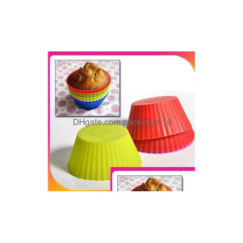 7cm silica gel liners baking mold silicone muffin cup baking cups cake cups cupcake kd1