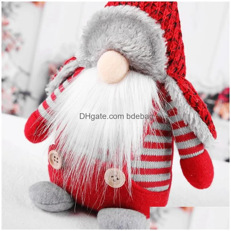 christmas plush handmade gnomes elf doll window home table decor xmas ornament year natal navidad gift jk2011x5