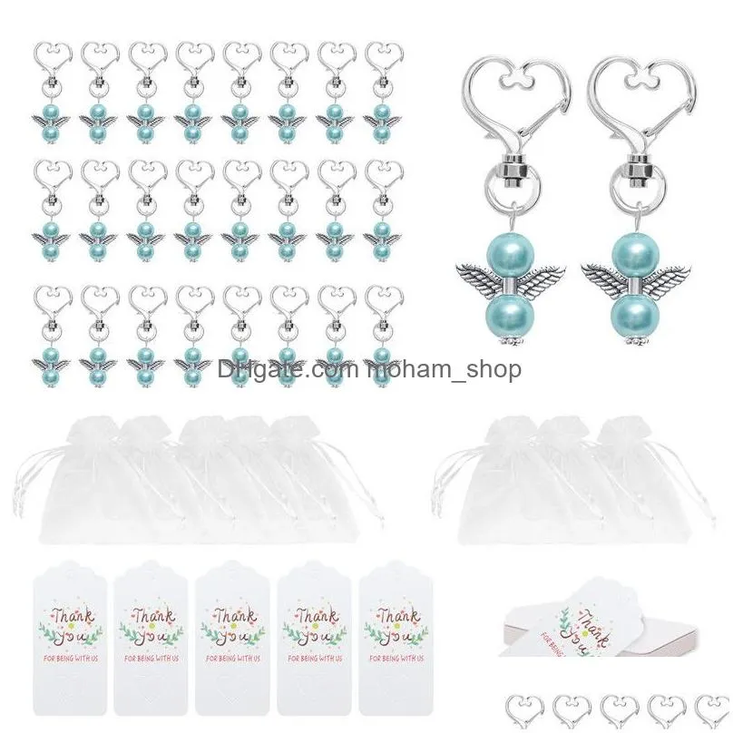 angel favor keychains thank you tags gift bags guest return favors baby shower bridal shower wedding gifts jk2101xb