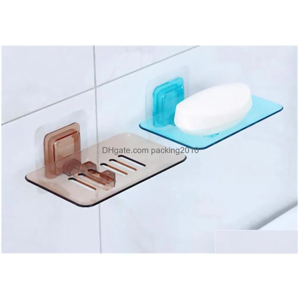 soap dishes drain sponge holder bathroom organizer wall mounted storage rack soap box kitchen hanging shelf xb1