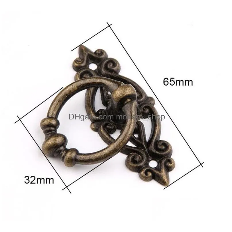 retro zinc alloy kitchen drawer cabinet door handle furniture knobs hardware cupboard antique pull handles bronze tone add screw