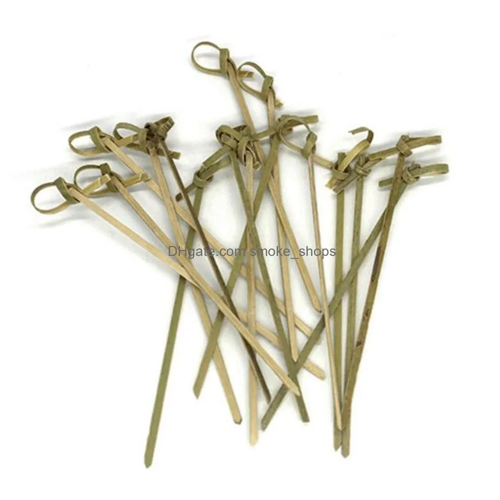 toothpicks santi 100pcs/pack bamboo wood flower knot picks skewers 4.5 inches perfect for cocktails and appetizers xb1