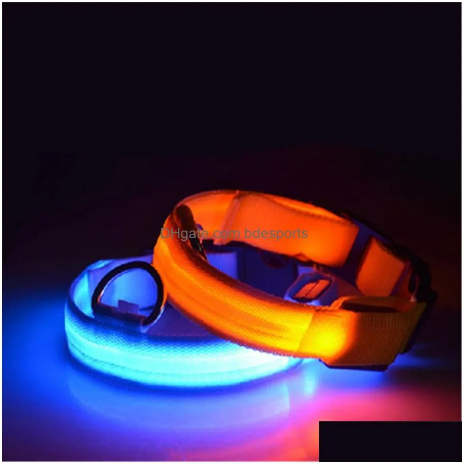 led dog collar anti-lost/avoid car accident collar for dogs puppies dog collars leads pet products jk2006xb