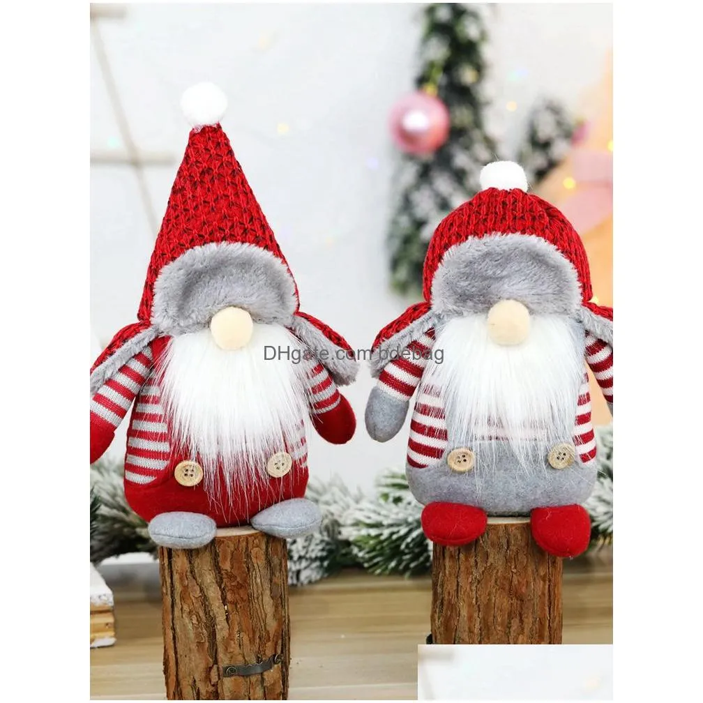 christmas plush handmade gnomes elf doll window home table decor xmas ornament year natal navidad gift jk2011x5