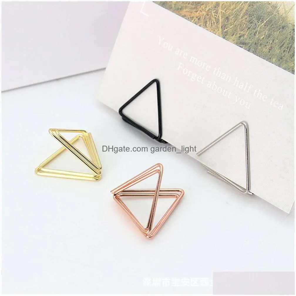 place card holders triangle wedding decoration table number holders p o stand clips for party office desk name xbjk2206