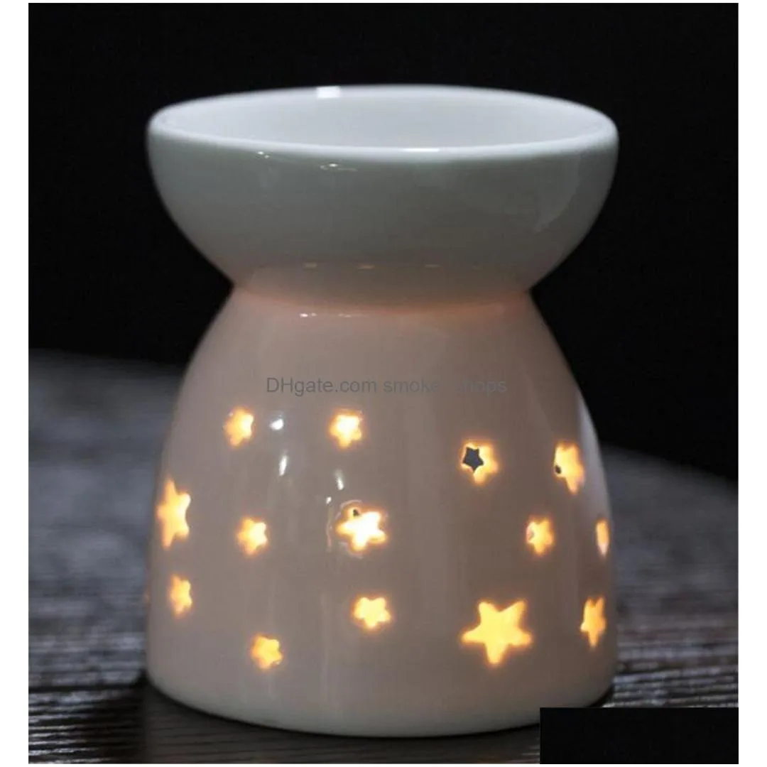  garden ceramic oil burners wax melt holders aromatherapy essential aroma lamp diffuser candle tealight holder home bedroom decor