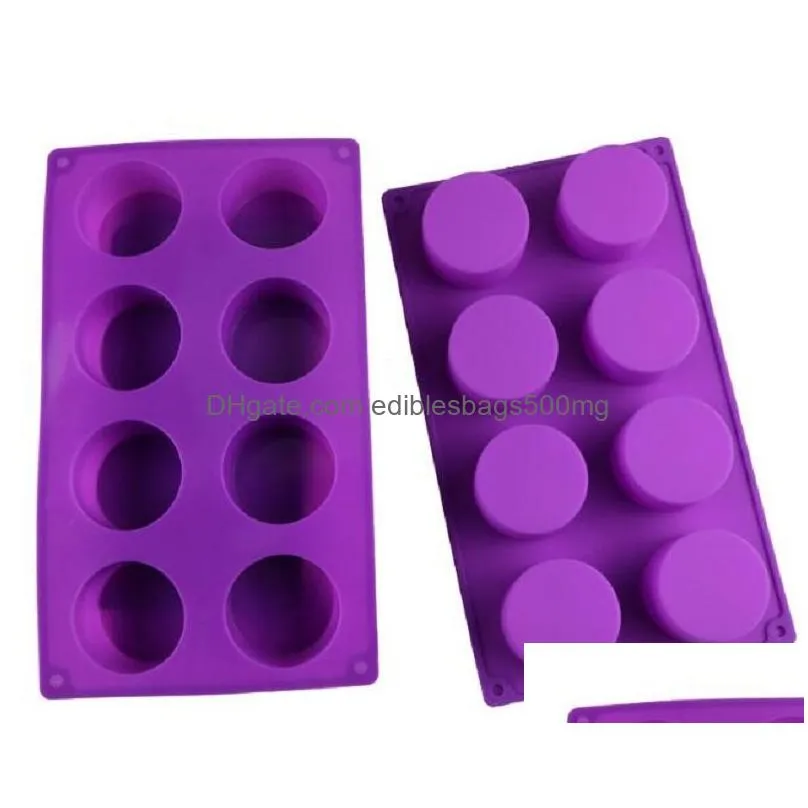 8 holes round silicone cake mold 3d handmade cupcake jelly cookie mini muffin soap maker diy baking tools xb1