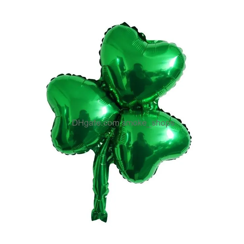 5pcs/set st. patricks day balloon decoration green shamrock clovers irish festival beer glass aluminum foil balloons jk2102xb