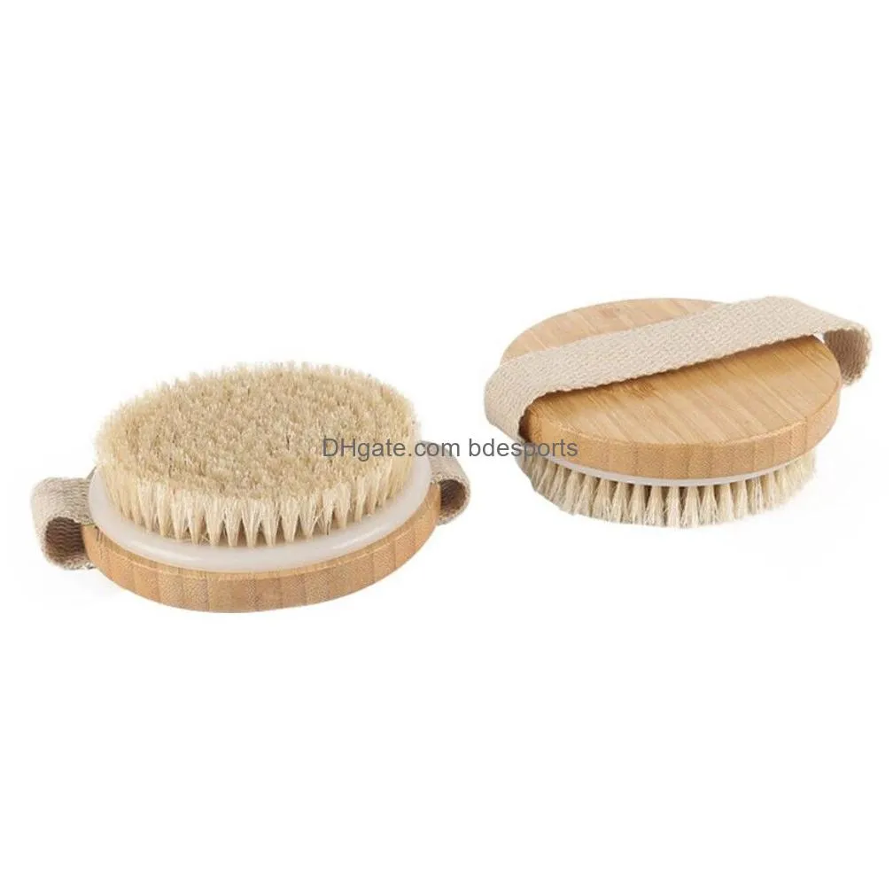 natural bristles bath brush body maasage no handle body exfoliating spa hot dry skin body wooden dry brush xb1