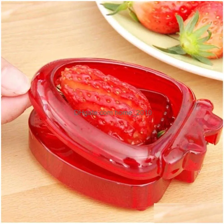 fast strawberry cutter slicer fruit carving tools salad berry cake decoration cutter kitchen gadgets and accessories