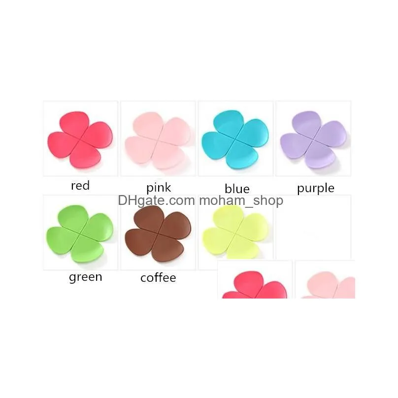 3d mixed colors flower petal shape cup coaster tea coffee cup mat table decor durable pretty drink accssary