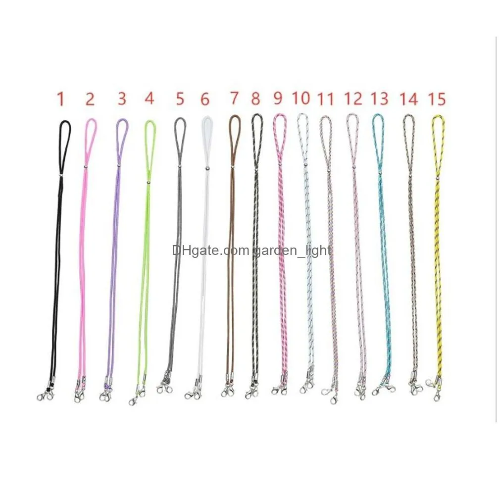  home adjustable colorful nylon mask necklace women kids long mask chain jewelry gift fashion glass necklaces kd1