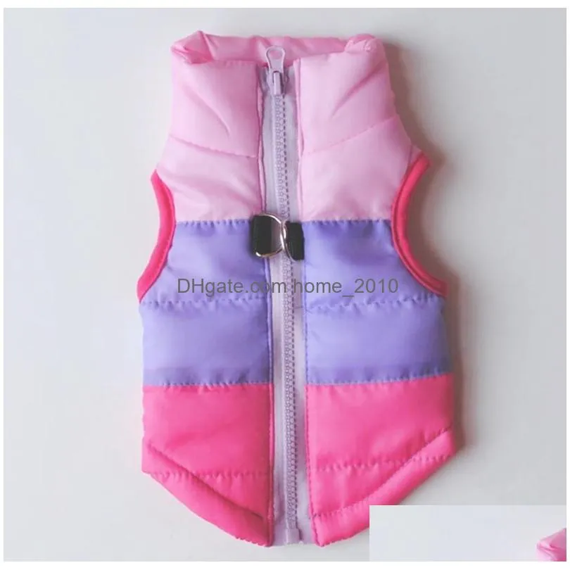 winter small dog clothes warm puppy cotton coat padded dogs jacket pet vest pet supplies 6 colors yg830