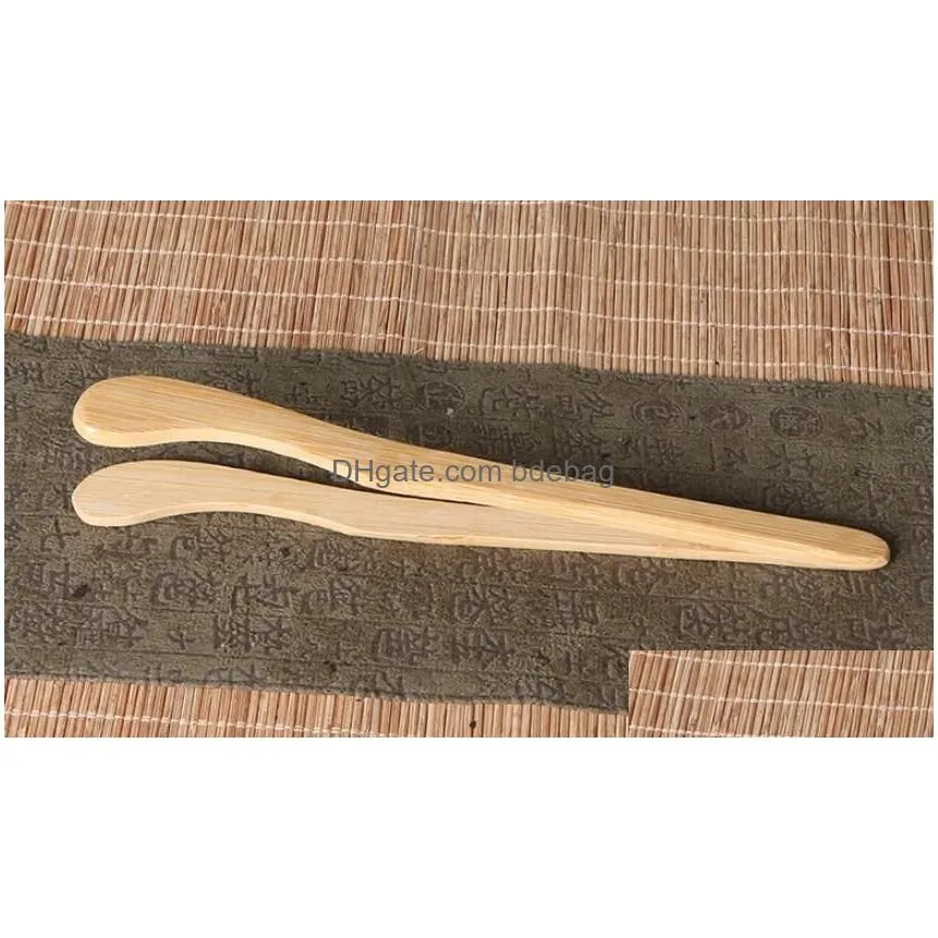 wooden tea tweezer bacon tea clip tongs bamboo kitchen salad food toast 18cm xb1