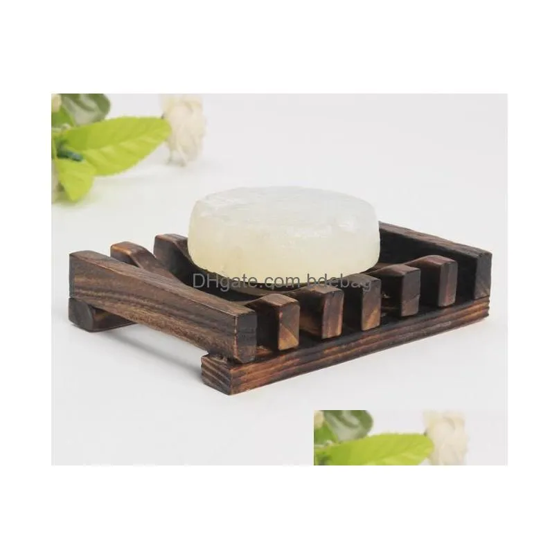  home portable bamboo wooden soap dish shower case soap holder container soap tray storage box kd1