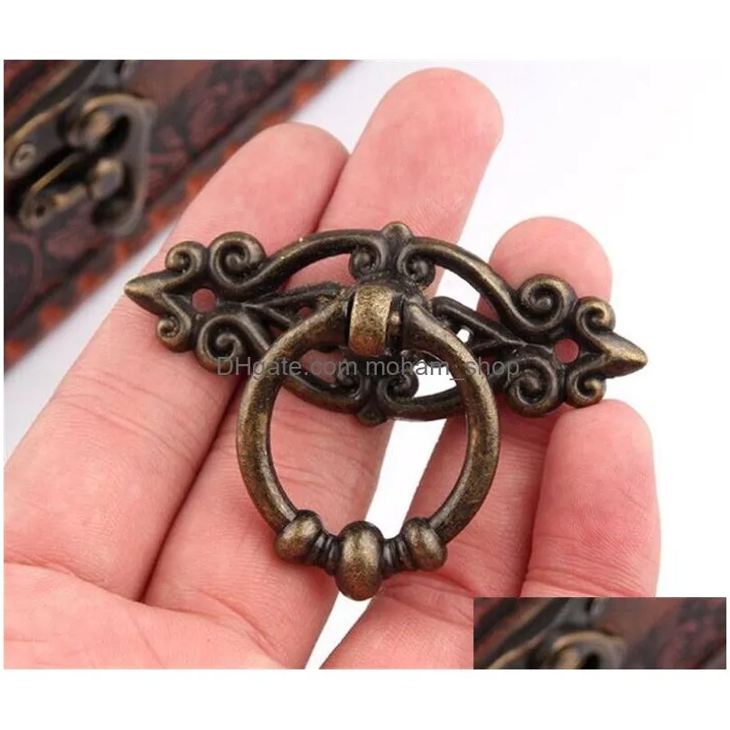 retro zinc alloy kitchen drawer cabinet door handle furniture knobs hardware cupboard antique pull handles bronze tone add screw