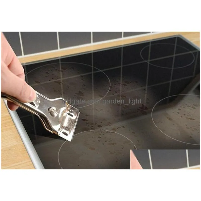  home glass ceramic hob scraper cleaning tool with blade for oven cooker cleaning window smooth surface kd1