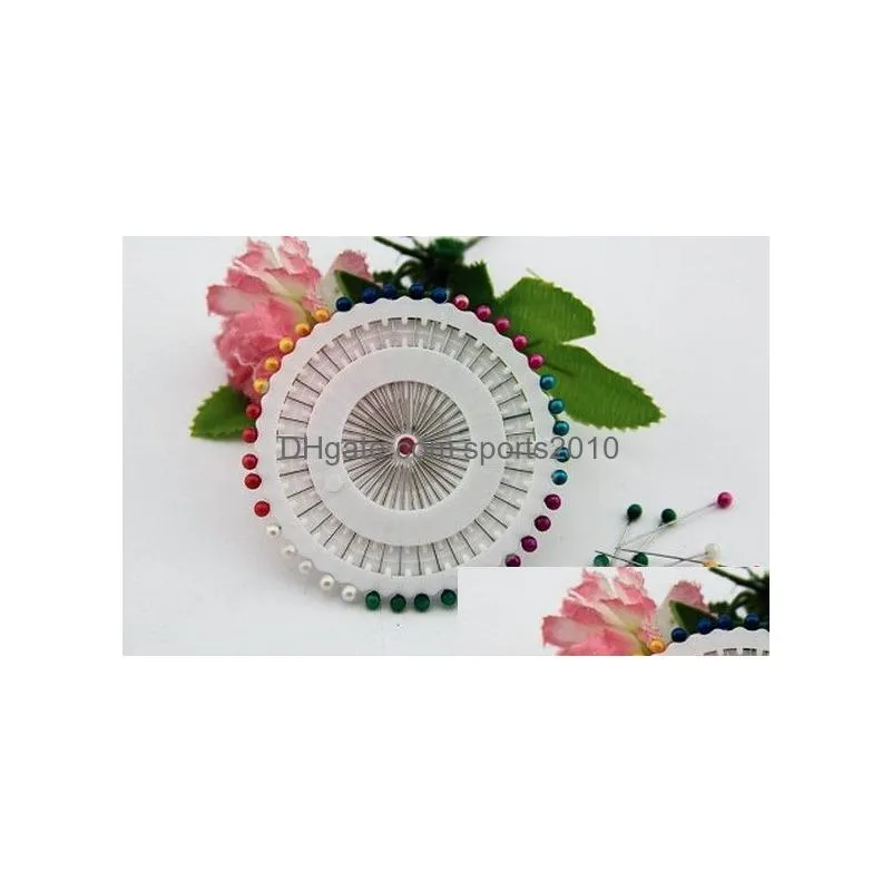 new 480pcs multi colour round-head faux pearl decorating pin dressmaking sewing pin