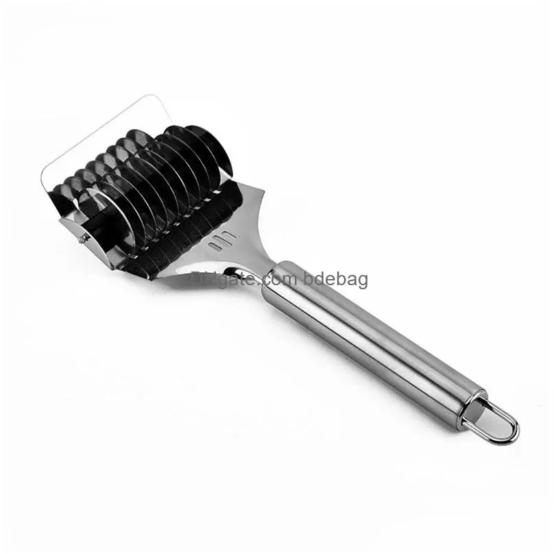 stainless steel noodle lattice roller docker dough cutter pasta spaghetti maker kitchen cooking pastry tools jk2007kd